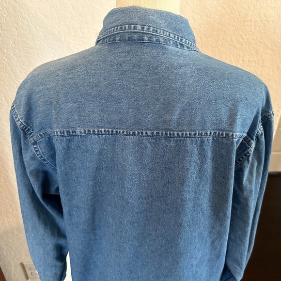 DRESS BARN Snowman Theme Denim Top - Picture 9 of 12